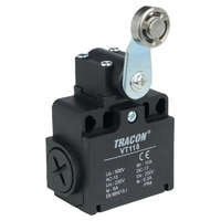 TRACON TRACON VT118 Helyzetkapcsoló, lengőkar-görgö 1xNO+1xNC, 6A/230V AC-15, 0,3A/250V DC-13, 28mm, IP65
