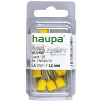 HAUPA HAUPA 270818 Szigetelt érvéghüvely, 6mm2, 12mm, sárga, 100 db/csomag