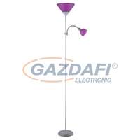 RÁBALUX RÁBALUX 4020 Action állólámpa E27 100W+E14 25W ezüst-lila 230V A++ -> E