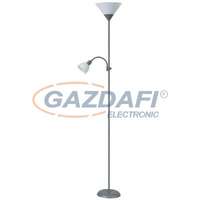 RÁBALUX RÁBALUX 4028 Action állólámpa E27 100W+E14 25W ezüst-áttetsző 230V A++ -> E