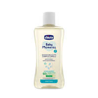 CHICCO CHICCO Gyengéd sampon hajra és testre Baby Moments 92% természetes összetevőkből 200 ml