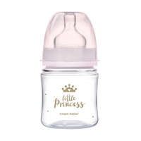 CANPOL CANPOL BABIES Széles szájú palack Royal Baby 120 ml rózsaszínű