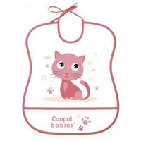 CANPOL CANPOL BABIES Puha műanyag előke Aranyos állatok macska