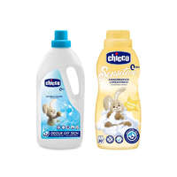 CHICCO CHICCO Gyermek mosószer Sensitive 1,5 l + Öblítőszer koncentrátum Chicchie Gentle Touch 750 ml