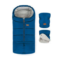PETITEMARS PETITE&MARS Téli szett Jibot 3in1 bundazsák + kézmelegítő kesztyű babakocsira Jasie Ocean Blue