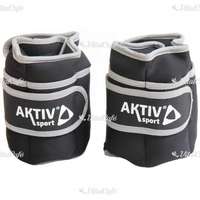 Aktívsport Csukló- és bokasúly Aktivsport 2x2 kg fekete-szürke, állítható