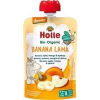 Holle HOLLE Banana Lama Bio gyümölcspüré banán, alma, mangó, sárgabarack, 100 g (6 m+)