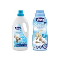 Chicco CHICCO Gyermek mosószer Sensitive 1,5 l + Öblítő konc. Édes por 750 ml