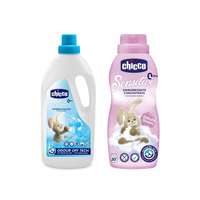 Chicco CHICCO Gyermek mosószer Sensitive 1,5 l + Öblítő konc. Virágos ölelés 750 ml