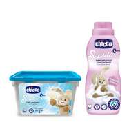 Chicco CHICCO Mosógél kapszula Sensitive 16 db + öblítő konc. Virágos ölelés 750 ml