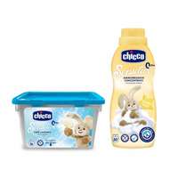 Chicco CHICCO Mosógél kapszula Sensitive 16 db + öblítő konc. Gyengéd érintés 750 ml