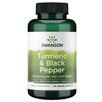Swanson Swanson Turmeric&Black Pepper (Kurkuma+ feketebors) 90 növényi kapszula