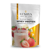Luxoya Luxoya Super Tasty Whey Protein Eper-fehér csokoládé íz 450g - DOY