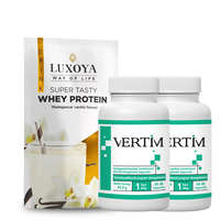 Vertim Vertim kapszula 2x60db + Luxoya Super Tasty Whey Protein 30g ajándék