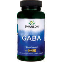 Swanson Gaba 500mg 100 kapszula Swanson (alvásminőség javítása)
