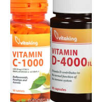 Vitaking C 1000 tabletta + D3 4000 Immun duo pack Vitaking