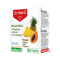 Dr. Herz Dr. Herz Ananász Papaya Noni C-vitamin 60 kapszula