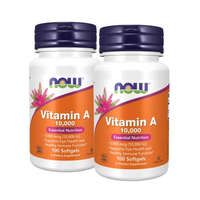 Now Foods Now Foods Vitamin A 10000IU 2x1 doboz DUO pack 2x100 kapszula csomagban olcsóbb!