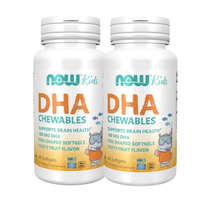 Now Foods Now Foods DHA 100 mg Kid's Omega 3 gyerek rágótabletta halolaj 2x1 doboz DUO pack 2x60 db csomagban olcsóbb!