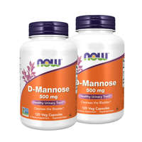 Now Foods Now Foods D Mannose 500 mg Húgyuti d mannóz 2x1 doboz DUO pack 2x120 db csomagban olcsóbb!