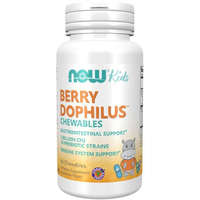 Now Foods Berry Dophilus gyerek probiotikum 60 rágótabletta erdei gyümölcs Now Foods