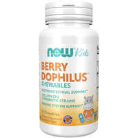 Now Foods Now Foods Berry Dophilus gyerek probiotikum 60 rágótabletta erdei gyümölcs
