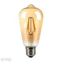 V-TAC 8W Retro LED izzó E27 Filament szabadalmi borostyán burkolat ST64 2200K - 214421 V-TAC