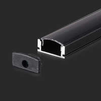 V-TAC Fekete profil LED szalaghoz 2 méter fekete fedlappal - 2873 V-TAC