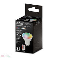 V-TAC 4,8W LED spotlámpa GU10 opál 100° RGB + 4000K - 2930 V-TAC