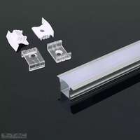 V-TAC Alumínium profil LED szalaghoz 2 méter tejfehér fedlappal süllyeszthető - 3351 V-TAC