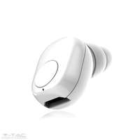 V-TAC Bluetoothos mini fülhallgató fehér - 7705 V-TAC