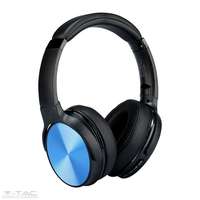 V-TAC Vezetéknélküli bluetoothos fejhallgató kék 500mAh - 7728 V-TAC