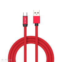 V-TAC USB C szövet kábel 1m piros 2,4A Rubin széria - 8631 V-TAC