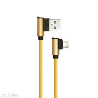 V-TAC Micro USB szövet kábel 1m arany 2,4A Diamond széria - 8637 V-TAC