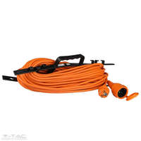 V-TAC Falra szerelhető lengőalj (3G1,5mm2) 16A 30 méter narancssárga IP44 - 8815 V-TAC