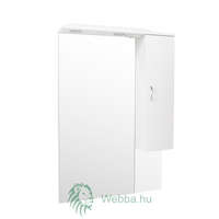 Savini Due Fürdőszoba szekrény tükörrel és világítással, 1 ajtós, jobb, Savini Due Rimini, fehér, 81 x 106 x 17,5 cm