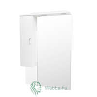Savini Due Fürdőszoba szekrény tükörrel és világítással, 1 ajtó, bal, Savini Due Rimini, fehér, 81 x 106 x 17,5 cm