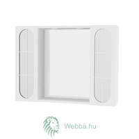 Savini Due Fürdőszoba szekrény tükörrel, világítással és polccal, 2 ajtós, Savini Due Eco, fehér, 76,9 x 15,1 x 57,1 cm