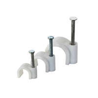 Commel Műanyag félbilincs, szögelhető, 4-7mm, fehér, 100db/csomag, COMMEL