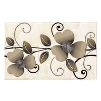 Dekor csempe, Yukatan Yaprak, bézs, fényes, 25 x 40 cm