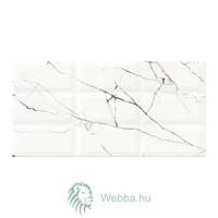 Cersanit Arce White Structure Fürdőszoba/konyha csempe Fényes, fényes, fehér, márványutánzat, 29,7 x 60