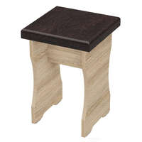 Konyhai szék 30x30x45cm Pluto Sonoma + wenge bőr