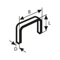 Bosch BOSCH Tűzőkapocs 8 x 11,4 x 0,74 mm HT14 tűzőgéphez (1000 db)