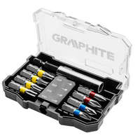 GRAPHITE (Topex) Csavarhúzó bitkészlet, 10 részes, bitek 25mm - 8db, mágneses bittartó 1db., univerzális doboz 1db