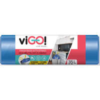 MAGG+ Szemeteszsák HDPE behúzós 35l / 15 db, 50x60 cm - kék