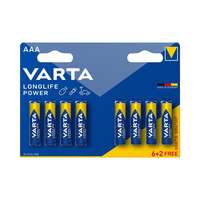 Varta Varta Longlife 1.5V AAA alkáli elem 8db/cs.