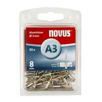  Novus popszegecsek alumínium A3 8 mm 8 mm 4.0-5.5 30 db