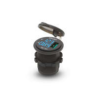 M.N.C. M.N.C. autós szivargyújtó helyére beépíthető USB aljzat kijelzővel, kék