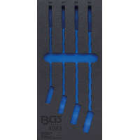 BGS technic BGS technic 1/3 Szerszámtálca szerszámkocsihoz, üresen: 4 részes csillag-villáskulcs készlethez, 24-32 mm (nem tartozék) (BGS 4083-1)