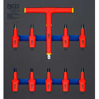 BGS technic BGS technic Műhelykocsi-betét 2/3: VDE behajtófej készlet, 1/2", Torx T20-T55, 10 darabos (BGS 70217)